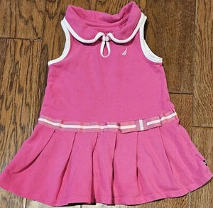 Nautica Girls Size 3T Pink Tennis Dress Sleeveless Pleated Skirt - Picture 1 of 4