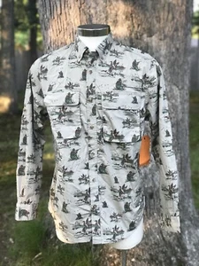 New Field & Stream Mens Guide Shirt Duck Hunting Theme Long Sleeve NWT $80 Sz S - Picture 1 of 8