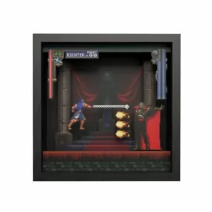 Pixelrahmen Castlevania SotN Intro Dracula 9x9 Shadow Box Kunst offiziell lizenziert - Bild 1 von 8