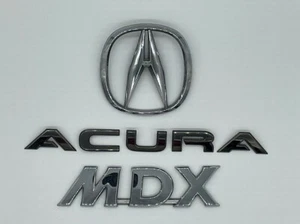 2001-2006 ACURA MDX CROMO PUERTA TRASERA EMBLEMA LOGOTIPO INSIGNIA SÍMBOLO PLACA DE IDENTIFICACIÓN - Imagen 1 de 19