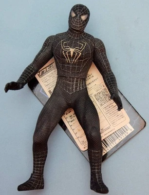 Figura Black Spiderman Bandai Japón Sofubi Tamashii 2007 Marvel - Vendedor de EE. UU. RARA Foto 1 de 2