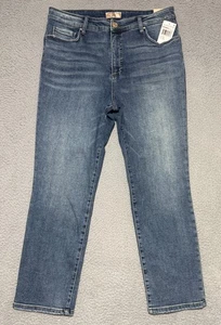 NUEVO Pantalones de mezclilla Kut from the Kloth Reese Fab Ab tobillo pierna recta tiro alto para mujer 14 - Imagen 1 de 13