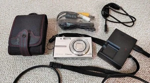 Olympus FE 240 Digital Camera Silver 7MP Compact with Charger Card Tested - Picture 1 of 5
