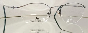 Vintage CHESTERFIELD 510 0004 Eyeglasses GUNMETAL New Semirimless 50-20 Italy - Picture 1 of 14