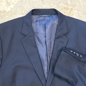 Brooks Brothers 1818 Fitzgerald Blazer Mens 48L Black Vitale Barberis Canonico - Picture 1 of 13