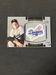 2003 Upper Deck Sweet Spot Classic Souvenir Logo Patch Duke Snider P-DS1 142/150 - Picture 1 of 2