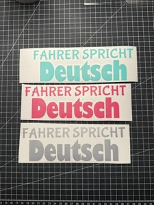 Aufkleber / Sticker - Fahrer spricht DEUTSCH - Gr. XL | LKW / Auto / Boot - Bild 1 von 3