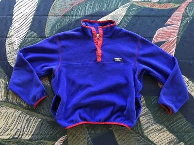 Pullover LL Bean vintage años 90 para hombre mediano polar frente a presión exterior senderismo Foto 1 de 4