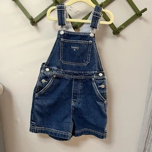Vintage Y2K 2001 Tommy Hilfiger Denim Kids Shortalls Size 6 - Picture 1 of 6