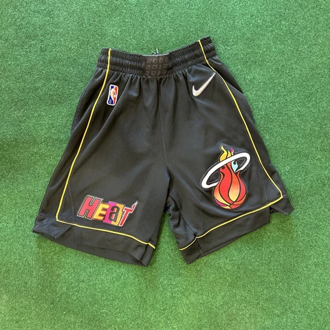 Miami Heat Nike 2021/22 City Edition Swingman Shorts - Black Size Medium Cover
