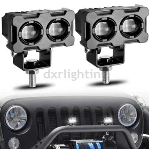 2X LED Motorcycle Headlight White Hi/Lo Beam Spot Light Driving Fog Lamp ATV UTV - Imagen 1 de 9