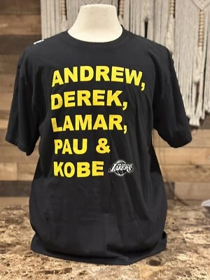 UNK Men’s Size XL NBA Los Angeles Lakers Andrew Derek Lamar Pau & Kobe T Shirt - Image 1 of 4