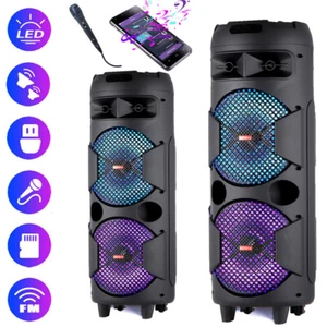 Haut-parleur Bluetooth 6 000 W caisson de basses portable système audio basse lourde fête et micro - Photo 1 sur 22
