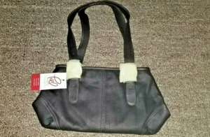 Piel Damenhandtasche weiches Leder mittelgroße Schnalle - schokobraun - neu - Bild 1 von 3