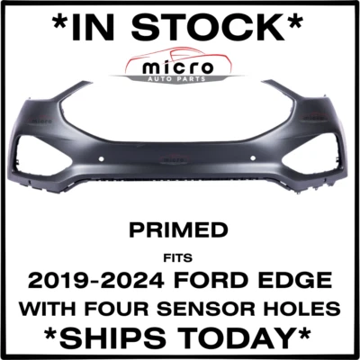 NEW PRIMED FRONT BUMPER COVER FOR 2019-2024 FORD EDGE W/4 SENSORS FO1014138 Foto 1 de 4