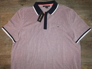 NWT Michael Kors Grapefruit Men's Polo Shirt XL Casual Dress Lounge Golf Club - Picture 1 of 5