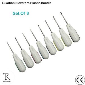 Dentaire Elévateur Racines Root Extraction Luxating Luxation Elevators Set Of 8