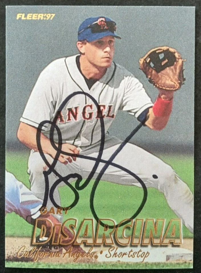 1997 Fleer SIGNED: Gary DiSarcina, ANGELS #39 - Image 1 of 1