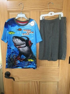 NWT Wonder Nation Shark Pajama Set Boy 2 pc set  - Picture 1 of 1