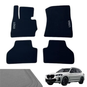 Custom For BMW X3 Velour Car Floor Mats Original Auto Black Carpets - Picture 1 of 19