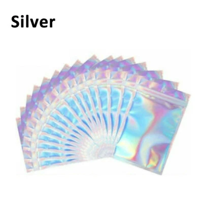 Голографические майларовые пакеты с защитой от запаха закрывающиеся чехлы на молнии - 3x5 4x6 5,5x7,9 - Изображение 1 из 4