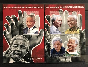 Nelson Mandela - stamps Timbres Sao Tomé MNH** ZN - Picture 1 of 1