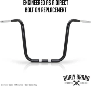 Burly Brand Handlebar B28-315TB 1-1/4in. Gorilla Ape Burly Gloss Black - Picture 1 of 4