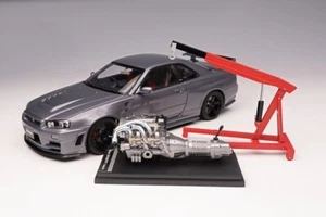 M83409 MOTORHELIX 1:18 Nissan Skyline GT-R R34 NISMO CRS VERSIÓN. Gunmetal - Imagen 1 de 5