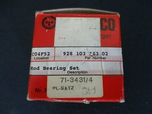 NEW PORSCHE 924-S 944 TURBO 951 S2 968 GERMAN 928-103-143-02 ROD BEARING SET NOS - Picture 1 of 8