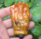 Chinese Hand-Carved Fortuna Hand Shape Jade Snuff Bottle Statue Decoration C036