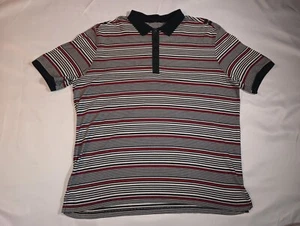 Sean John Herren Poloshirt schwarz weiß rot gestreift Gr. XL - Bild 1 von 13
