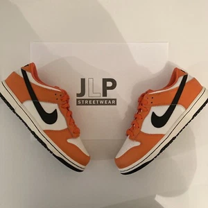 NIKE DUNK LOW PHANTOM BLACK SAFETY ORANGE PS SIZE 2.5 UK 35 EUR AUTHENTIC ✅ - Picture 1 of 10