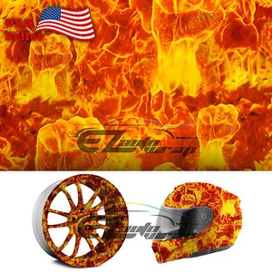 19"x38" Hydrographic Film Hydro Dipping Water Transfer Fist True Fire Flame #18 - Picture 1 of 6