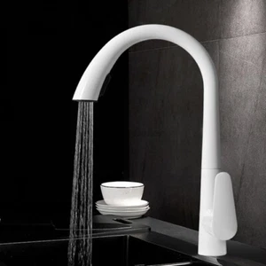 Kitchen Pull Out Spray Mixer Taps Monobloc Single Lever Swivel Spout Sink Faucet - Picture 1 of 11
