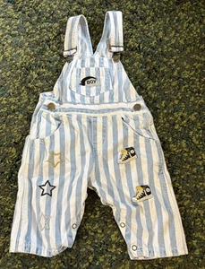 Mono Vintage Niñas Niños Niño Pequeño Denim Azul Blanco Rayas Unisex Años 90 Y2K EE. UU. - Imagen 1 de 8