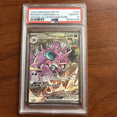 Team Rocket's Nidoking ex 233/182 Sv10: Destined Rivals Holo PSA 10 - Image 1 of 2