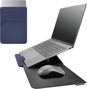 4 in 1 Custodia per Laptop, Custodia in Pelle Impermeabile Con Copertura Magneti - Foto 1 di 12