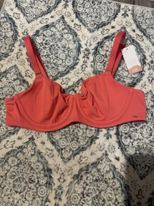 Cacique Unlined Balconette Smart Lift Bra Coral 38c Nwt 52.95 - Picture 1 of 2