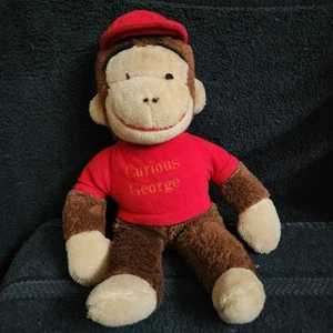 Vintage Knickerbocker Curious George Red Hat And Red Shirt Great Shape Collect - Picture 1 of 6