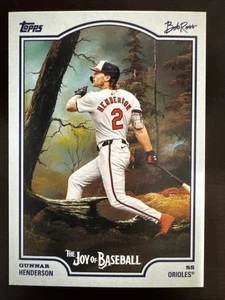 2025 Topps x Bob Ross: Joy of Baseball Gunnar Henderson #13-SP Beauty Everywhere - Foto 1 di 2