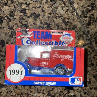 1991 Matchbox MLB Team Collectible Diecast Limited Edition TEXAS RANGERS - Image 1 of 4