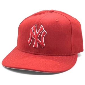 Berretto baseball anni 90 New Era MLB York Yankees 59FIFTY lana rossa ricamo USA usato - Foto 1 di 8