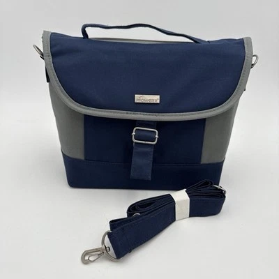 ProMaster Small Tote Canvas Camera Bag Navy Blue & Gray Very Good Condition Foto 1 de 4