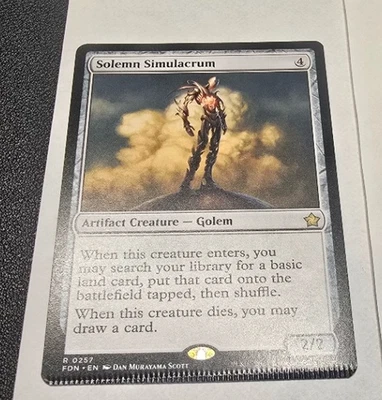 Solemn Simulacrum - FDN - R257 - Bottom Crimp Misprint Miscut Error NM - Image 1 of 2