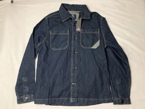 Buffalo David Bitton Shirt Small Blue Denim Button Up Long Sleeve Mens New - Picture 1 of 8