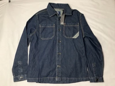 Camisa Buffalo David Bitton Pequeña Azul Denim Abotonada Manga Larga Para Hombre Nueva Foto 1 de 4