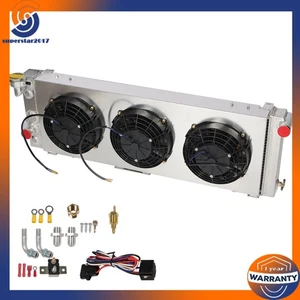 Aluminum Radiator+9" Shroud Fan Relay Kit For Jeep Cherokee XJ Comanche 1991-01 - Foto 1 di 13