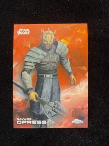 2025 Topps Star Wars Chrome Sapphire Savage Opress Orange Refractor 2/25 #162 - Bild 1 von 2