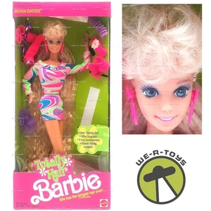 Barbie Totally Hair Blonde Doll 1991 Mattel #1112 - Picture 1 of 10