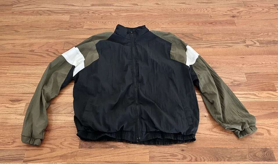 Chaqueta cortavientos CLAYBROOKE SPORT vintage años 90 para hombre XL forrada con cremallera verde negra Foto 1 de 4